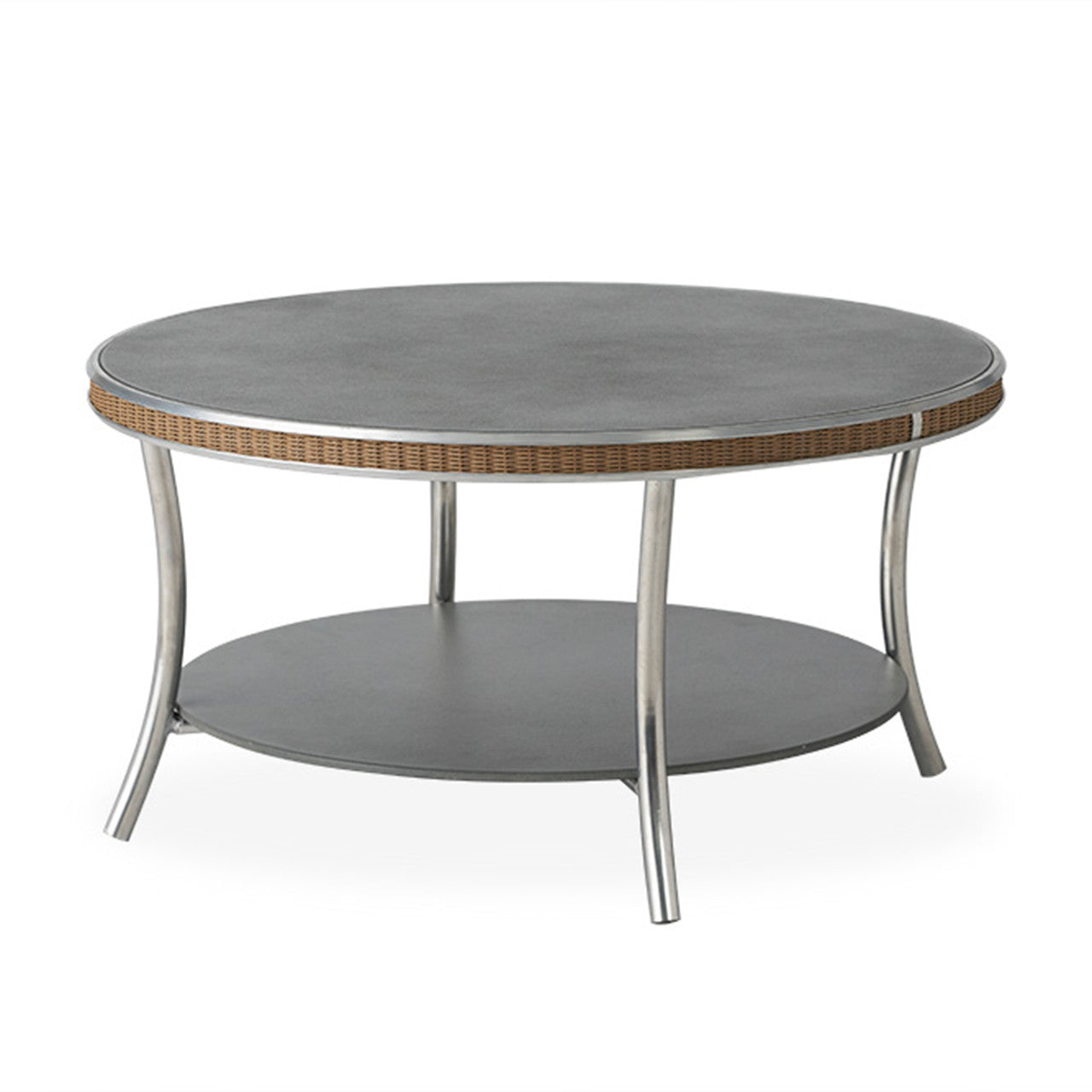 Lloyd Flanders Essence 33" Round Cocktail Table with Cocktail Glass