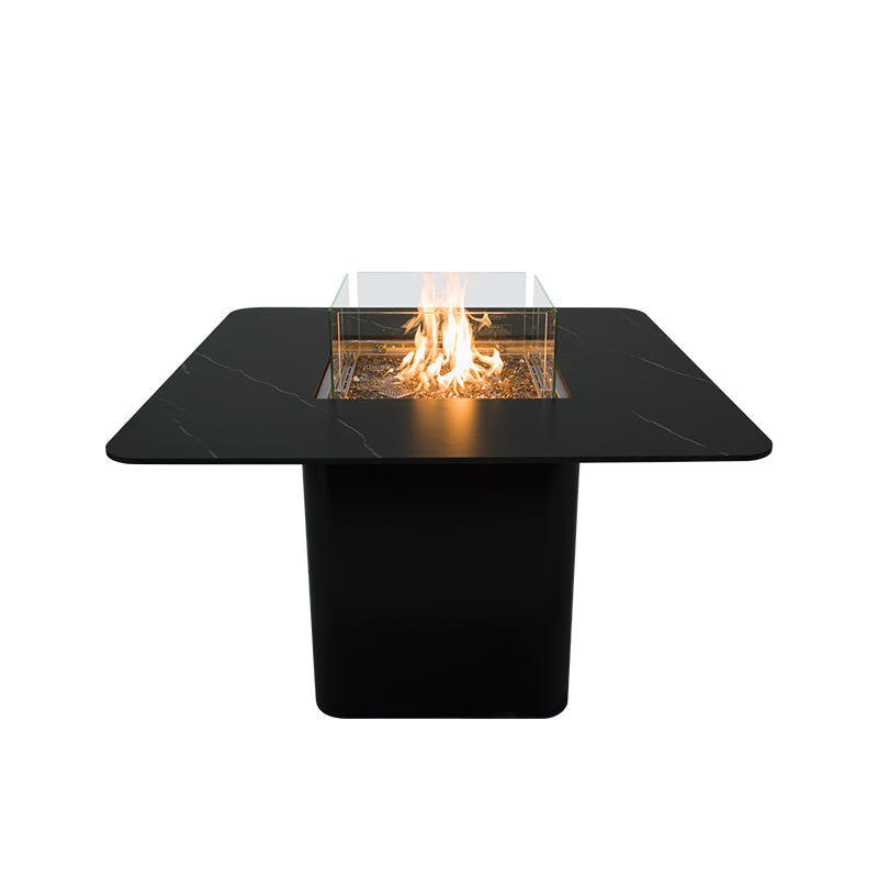 Elementi Plus Brugge Marble Porcelain Fire PIt Table