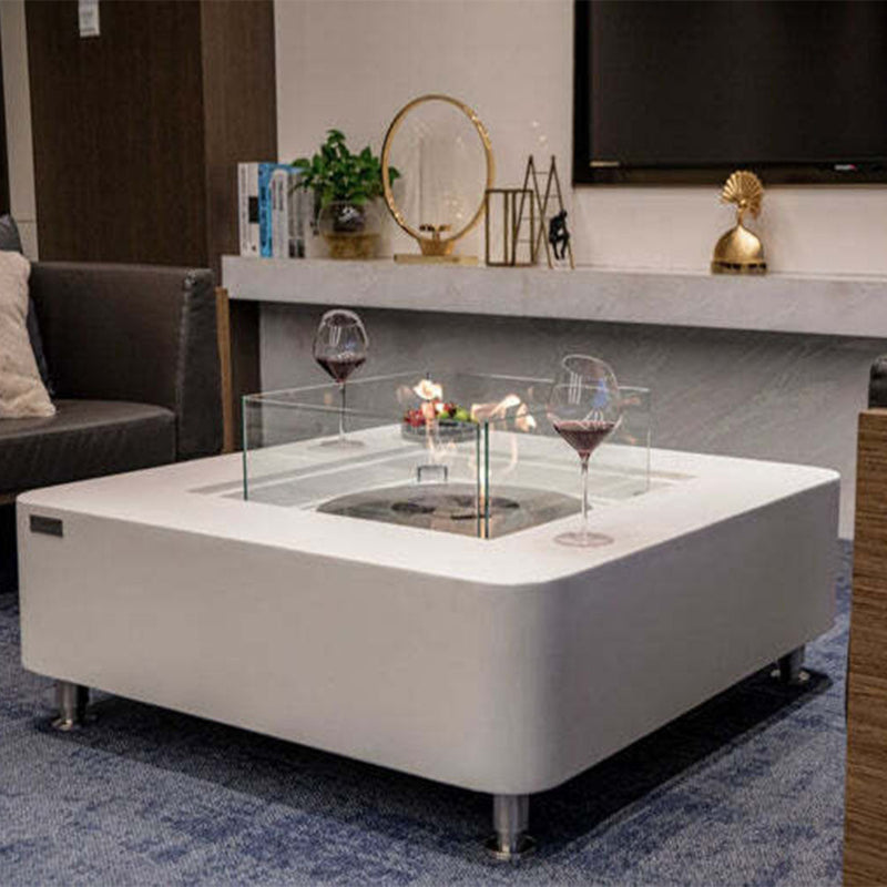 Elementi Perth 40" Square Concrete Ethanol Fire Table (ON SALE)