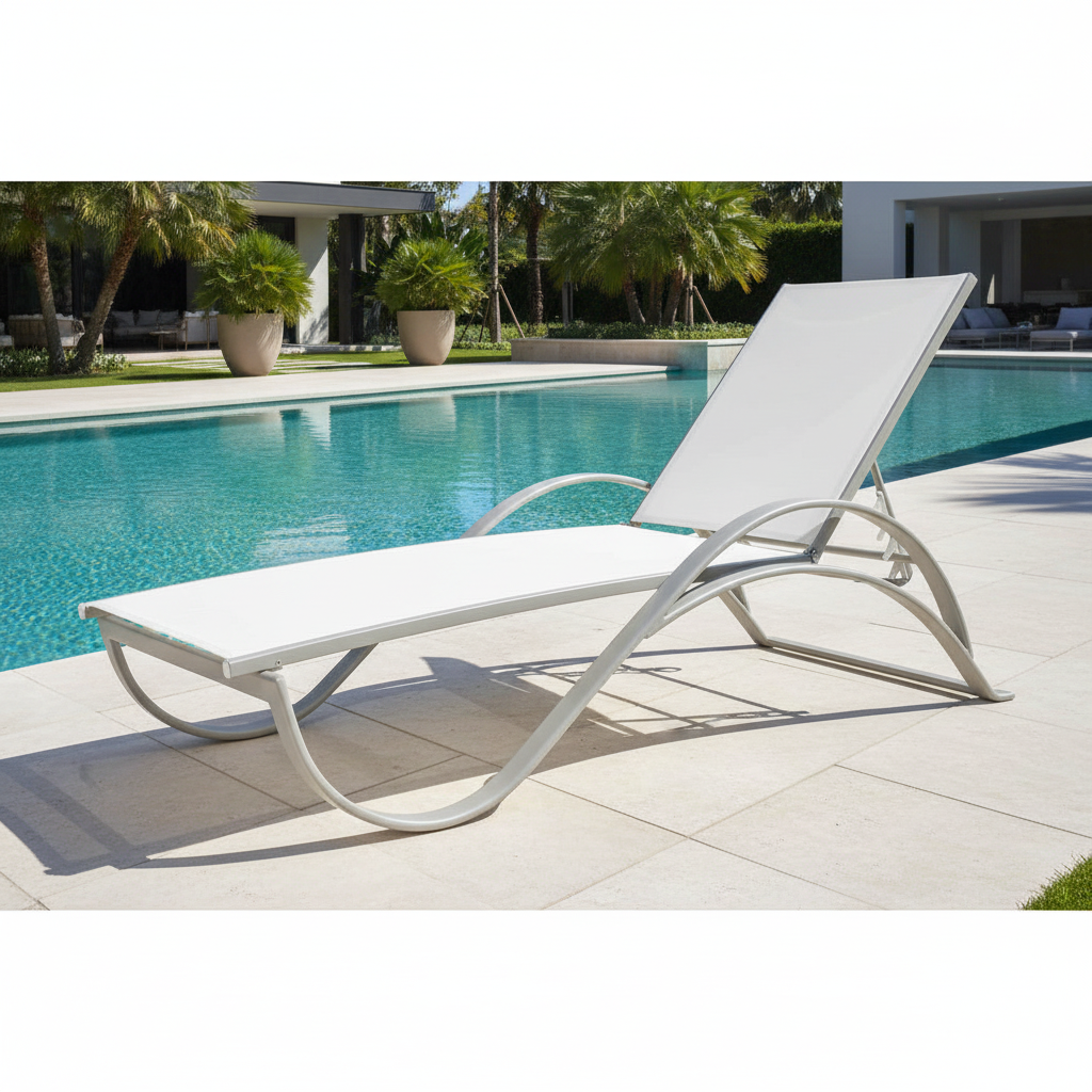 DecoScape Atlantic Sled Chaise With Arms