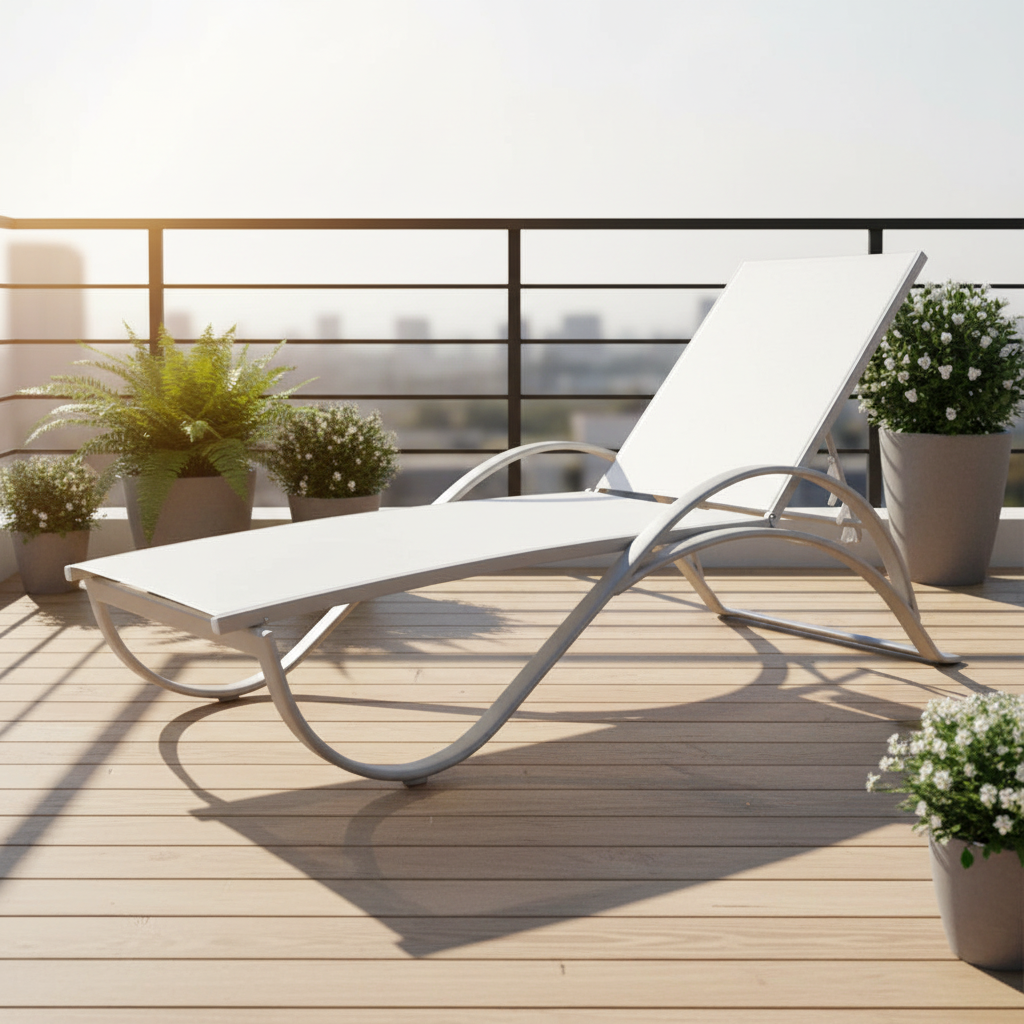 DecoScape Atlantic Sled Chaise With Arms