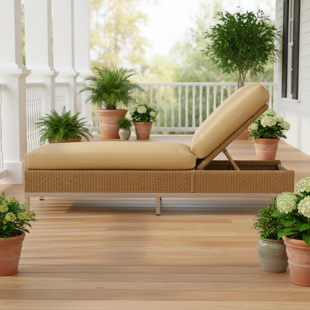 Replacement Cushions for Lloyd Flanders Elements Wicker Chaise