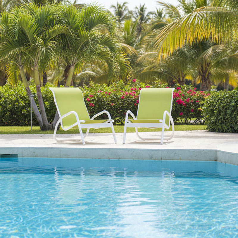 Telescope Casual Gardenella Sling Aluminum Outdoor Stacking Poolside Chair
