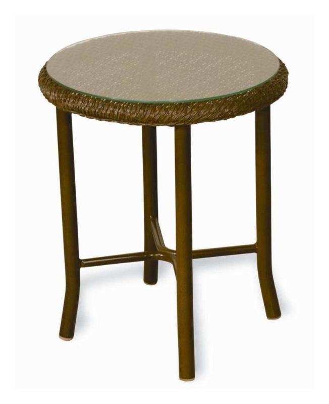 Lloyd Flanders Weekend Retreat 20" Round Wicker End Table