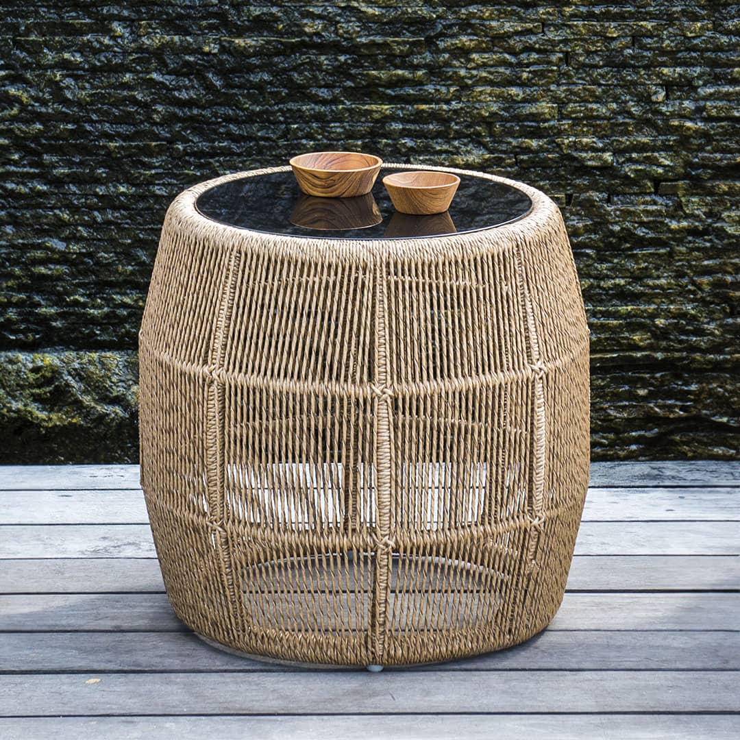 Skyline Design Calixto Side Table with Glass