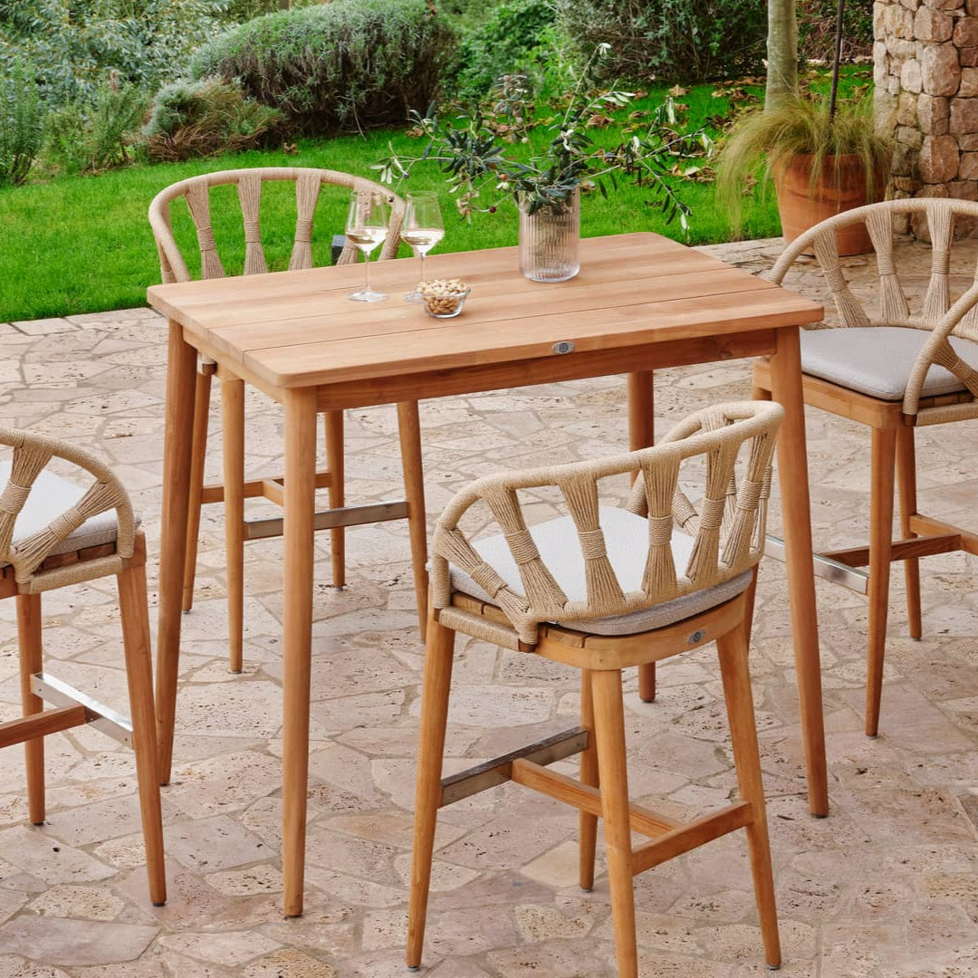 Skyline Design Krabi Square Teak Pub Table