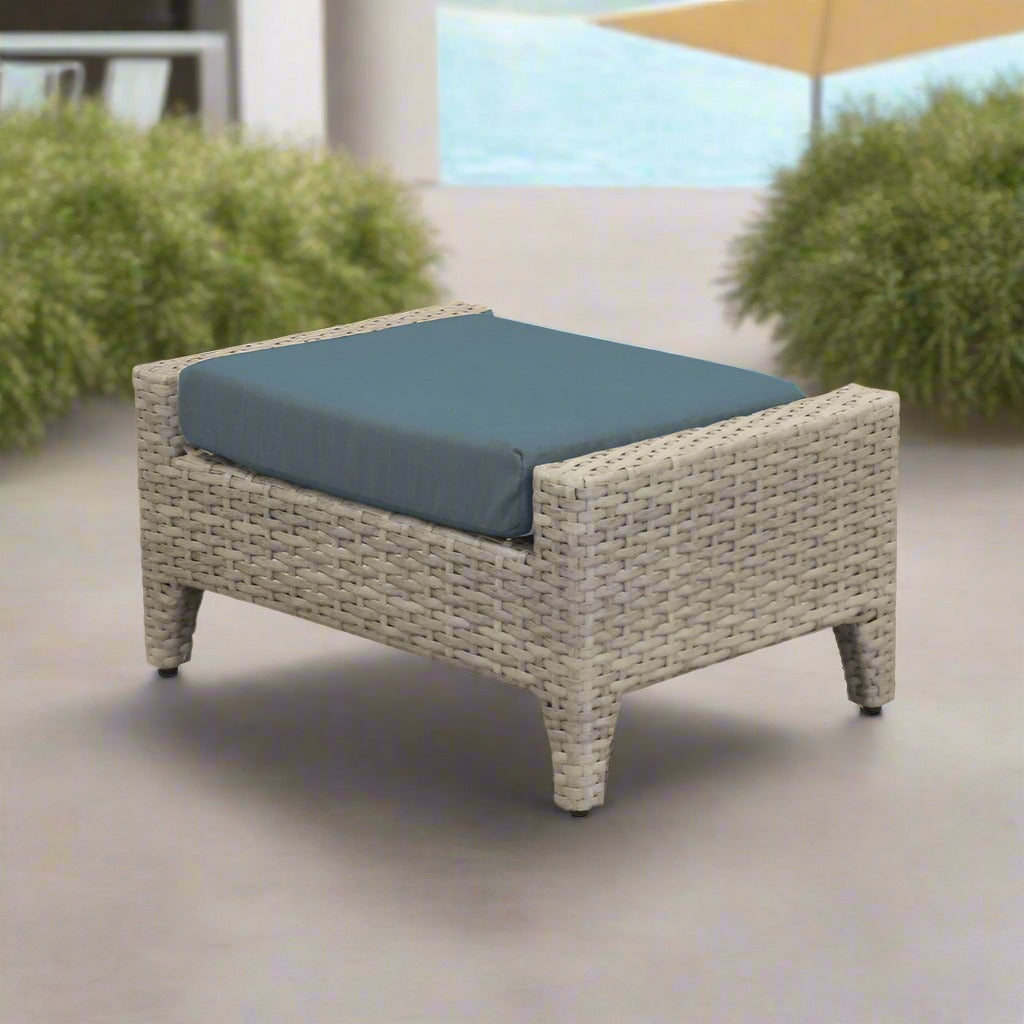 Forever Patio Cavalier Rectangle Wicker Ottoman