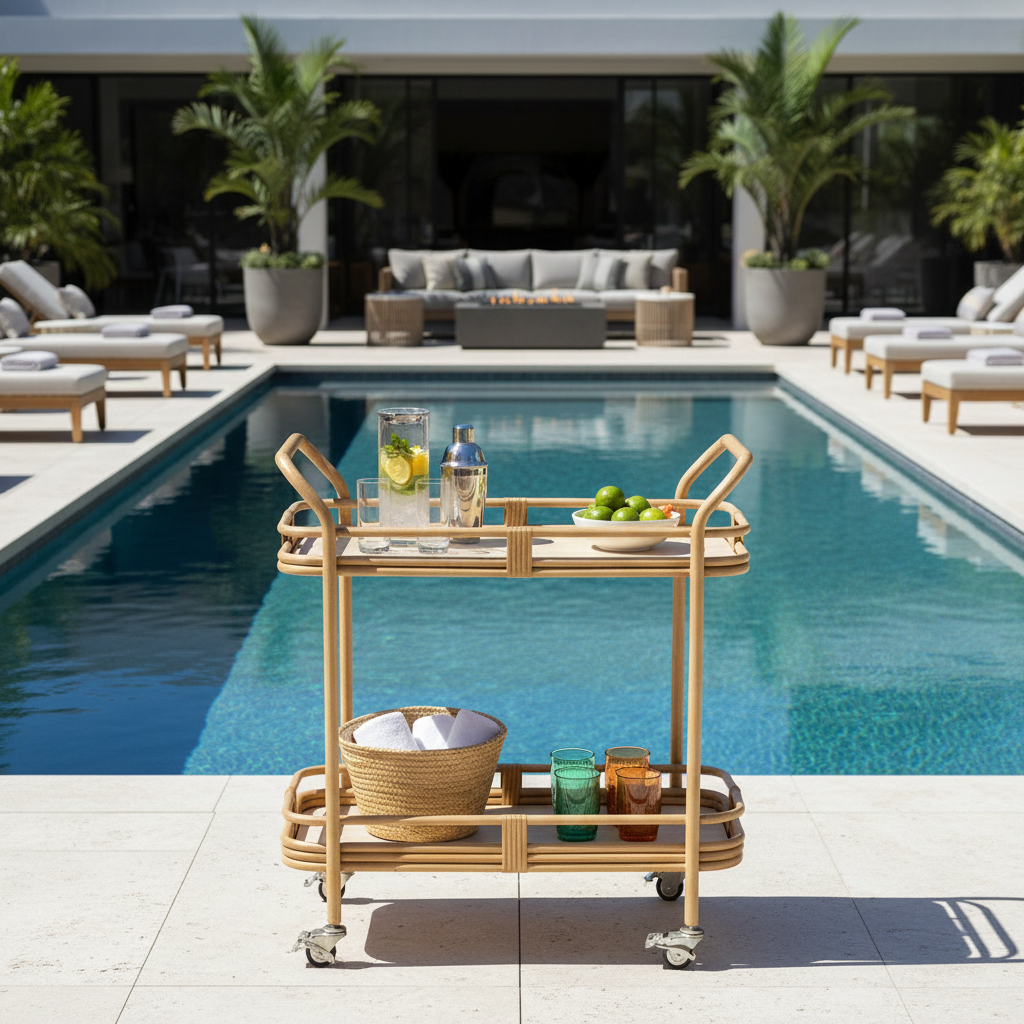 Lloyd Flanders Riviera Bar Cart