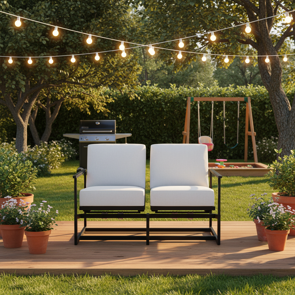 Lloyd Flanders Summit Spring Rocker Loveseat