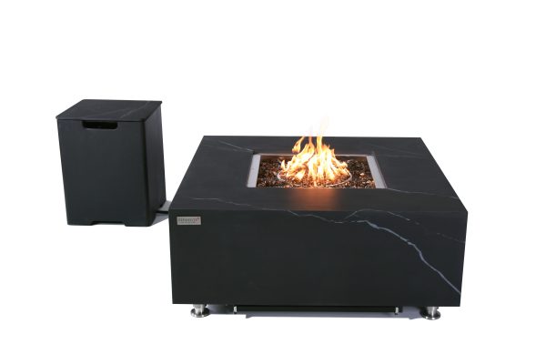 Elementi Plus Sofia Marble Porcelain Fire Table