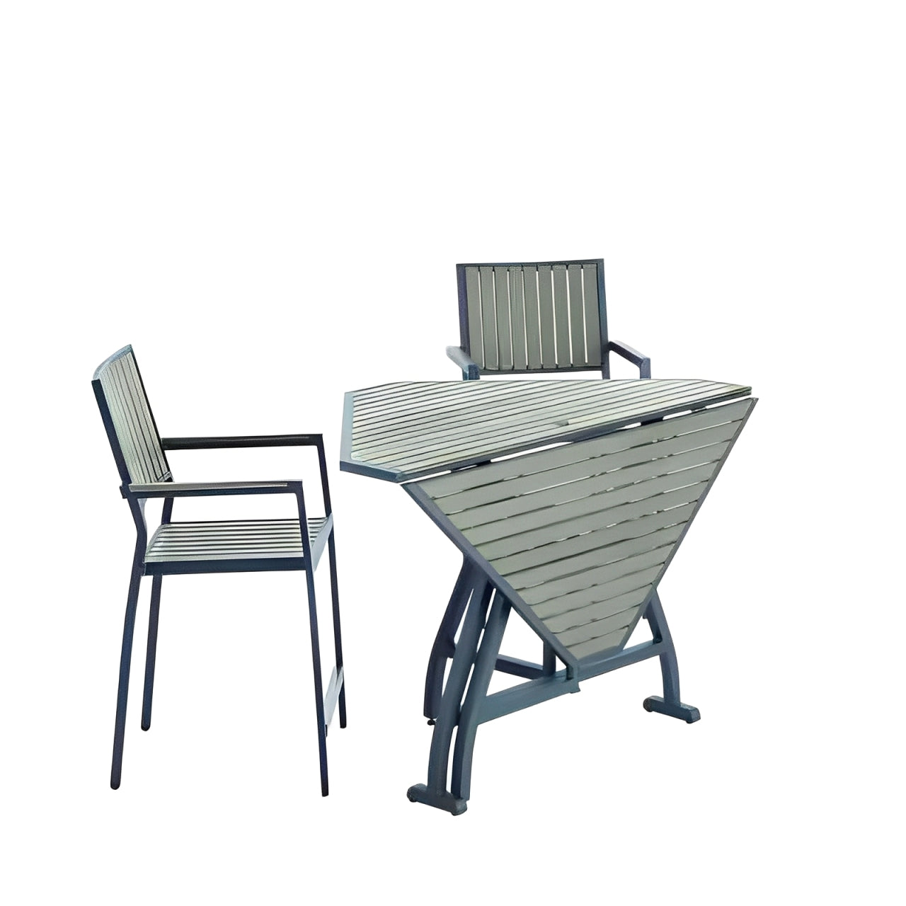 Alfresco Home Oden Dark Grey All-Weather HDPE 43'' Square Counter Table