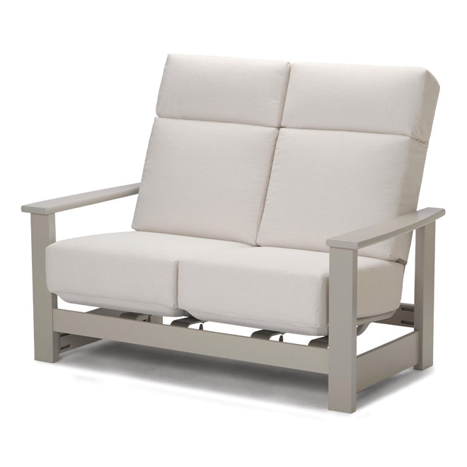 Telescope Casual Leeward MGP Cushion Outdoor Supreme Hidden Motion Loveseat with MGP Arms
