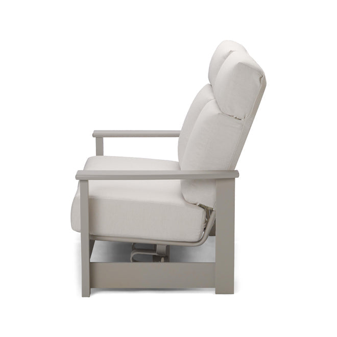 Telescope Casual Leeward MGP Cushion Outdoor Supreme Hidden Motion Loveseat with MGP Arms