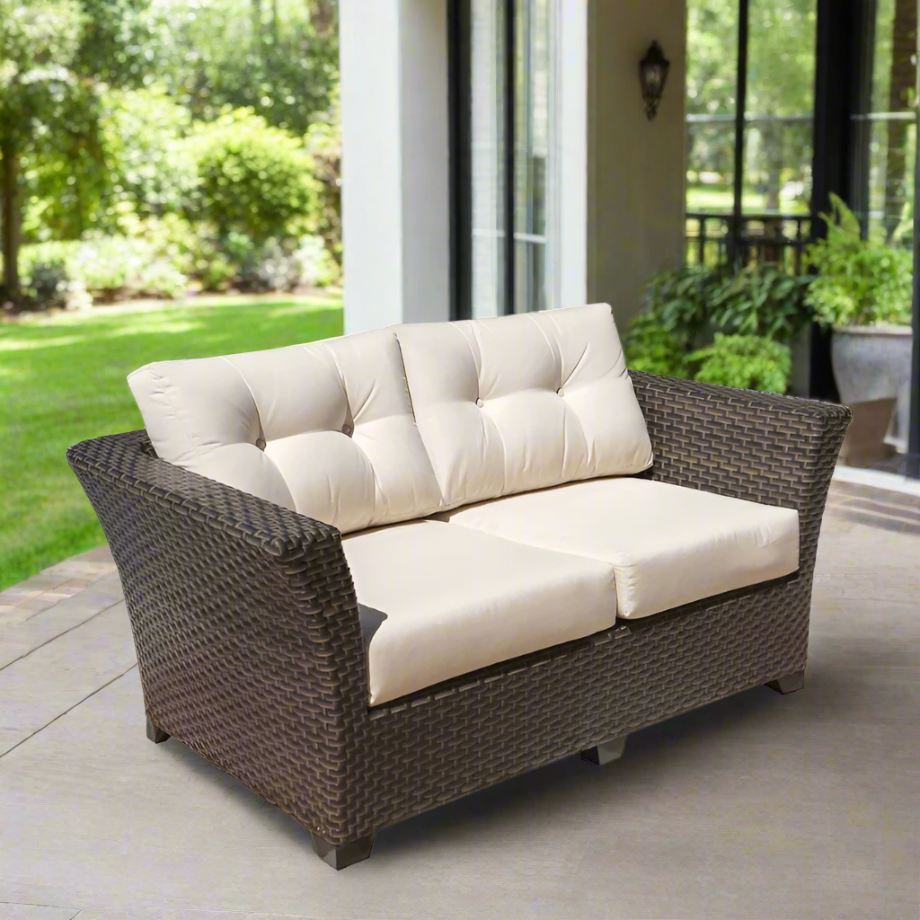 Hospitality Rattan Fiji Loveseat with Cushions - Discontinued