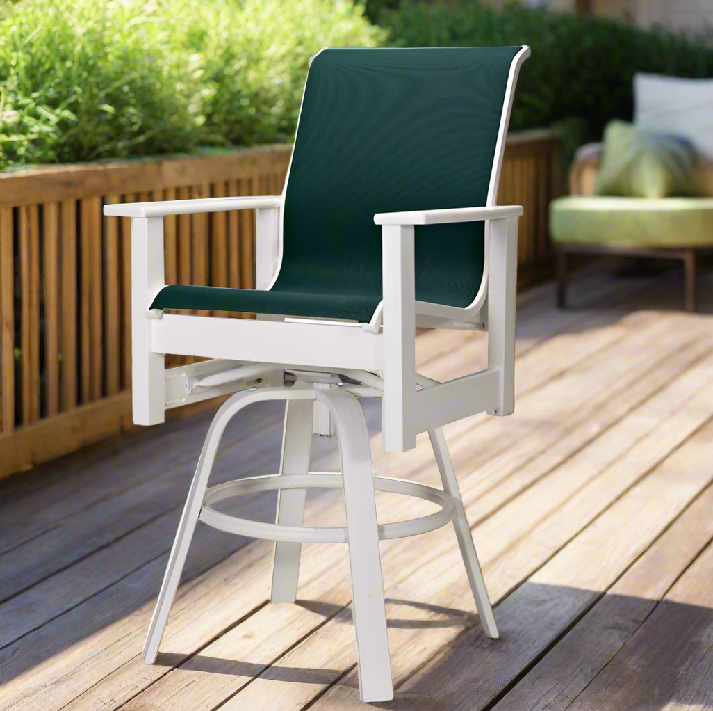 Telescope Casual Leeward MGP Sling Balcony Height Outdoor Swivel Arm Chair