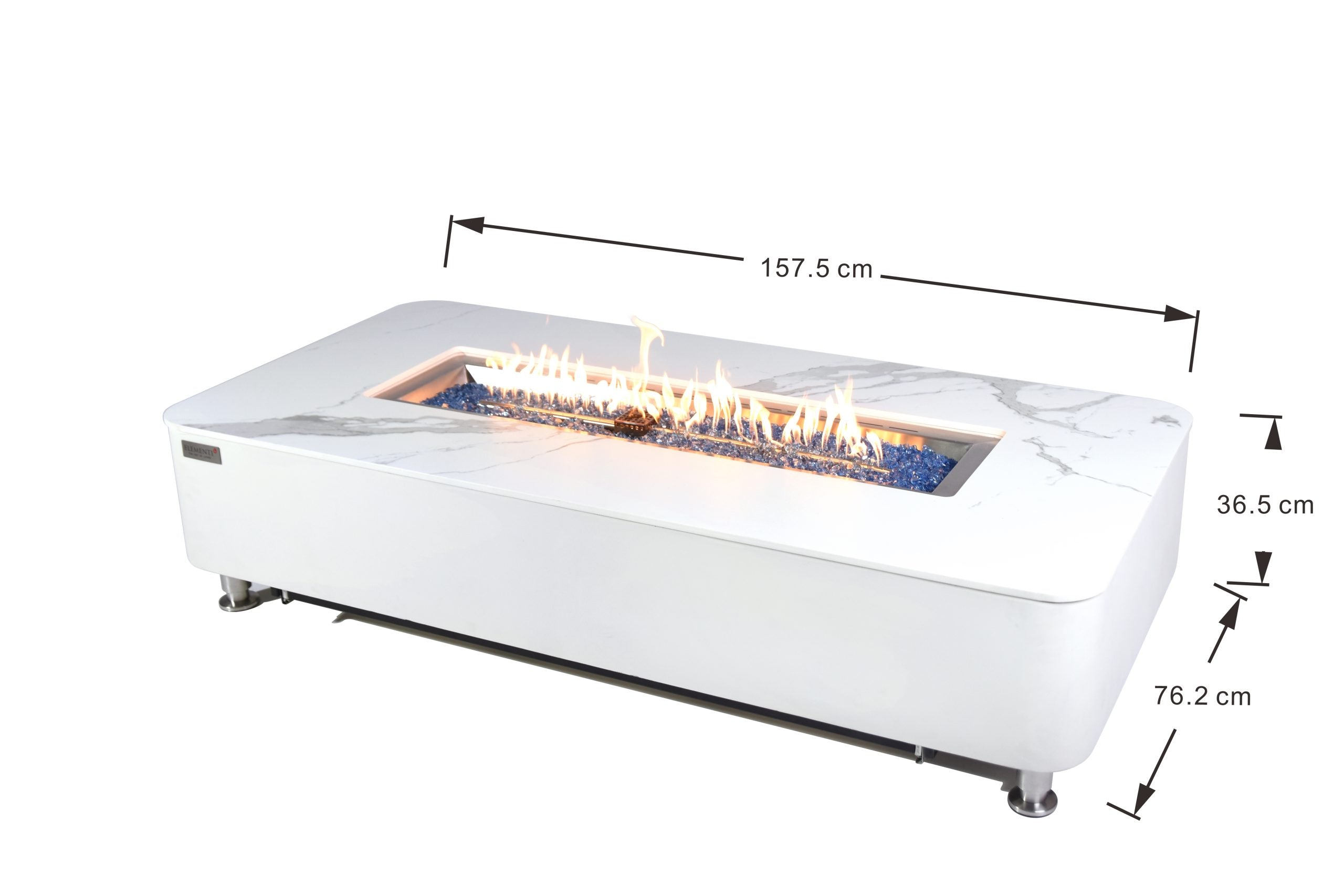 Elementi Plus Athens Porcelain Top Fire Table