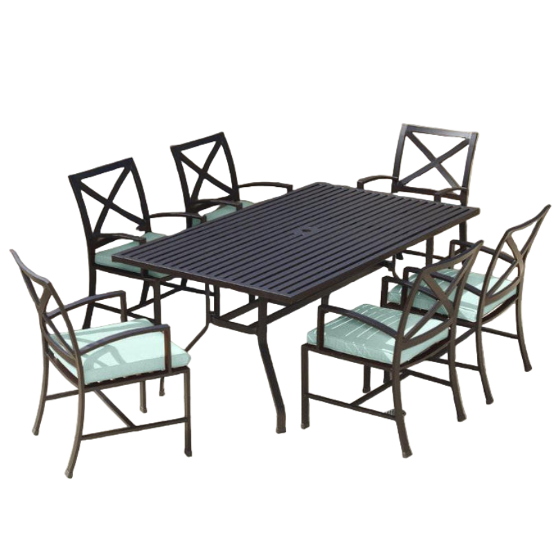 Sunset West La Jolla 72" Rectangular Dining Table With Dining Chairs