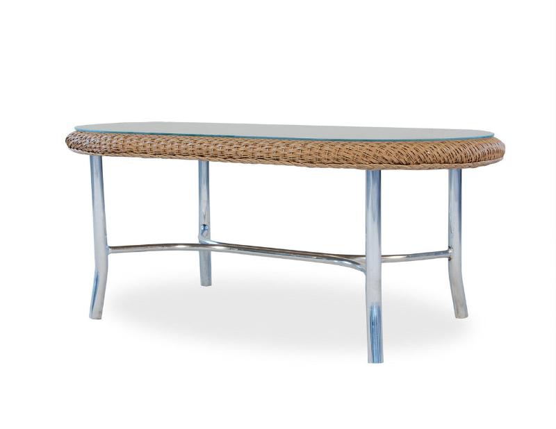 Lloyd Flanders Weekend Retreat 43" Oval Cocktail Table