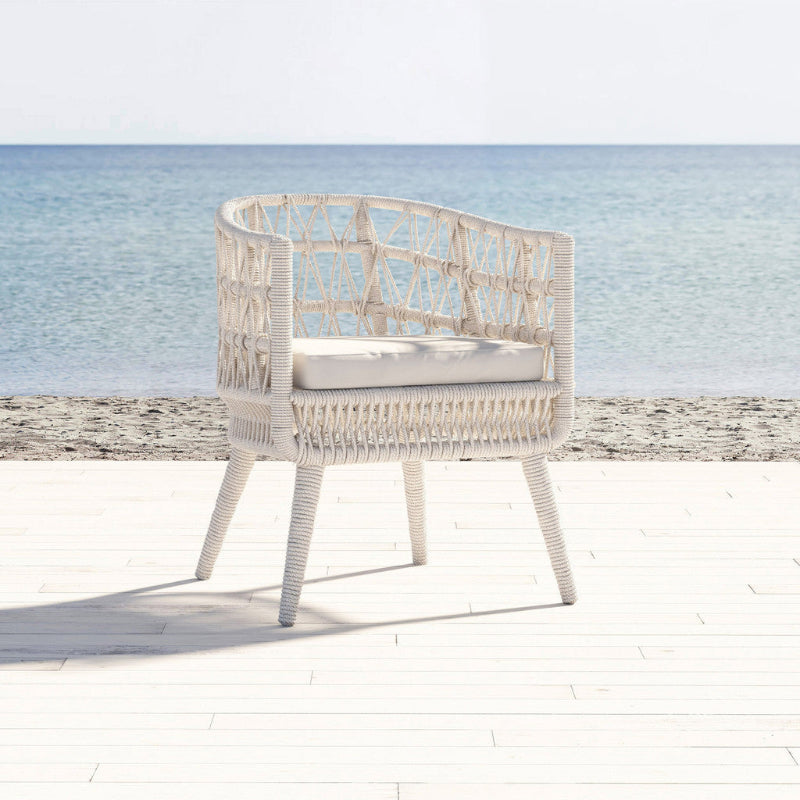 Sunset West Dana Rope Dining Chair with Cushions