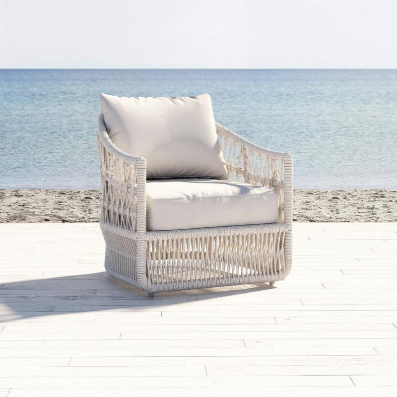Sunset West Dana Rope Club Chair with cushions (On Sale Fabric)