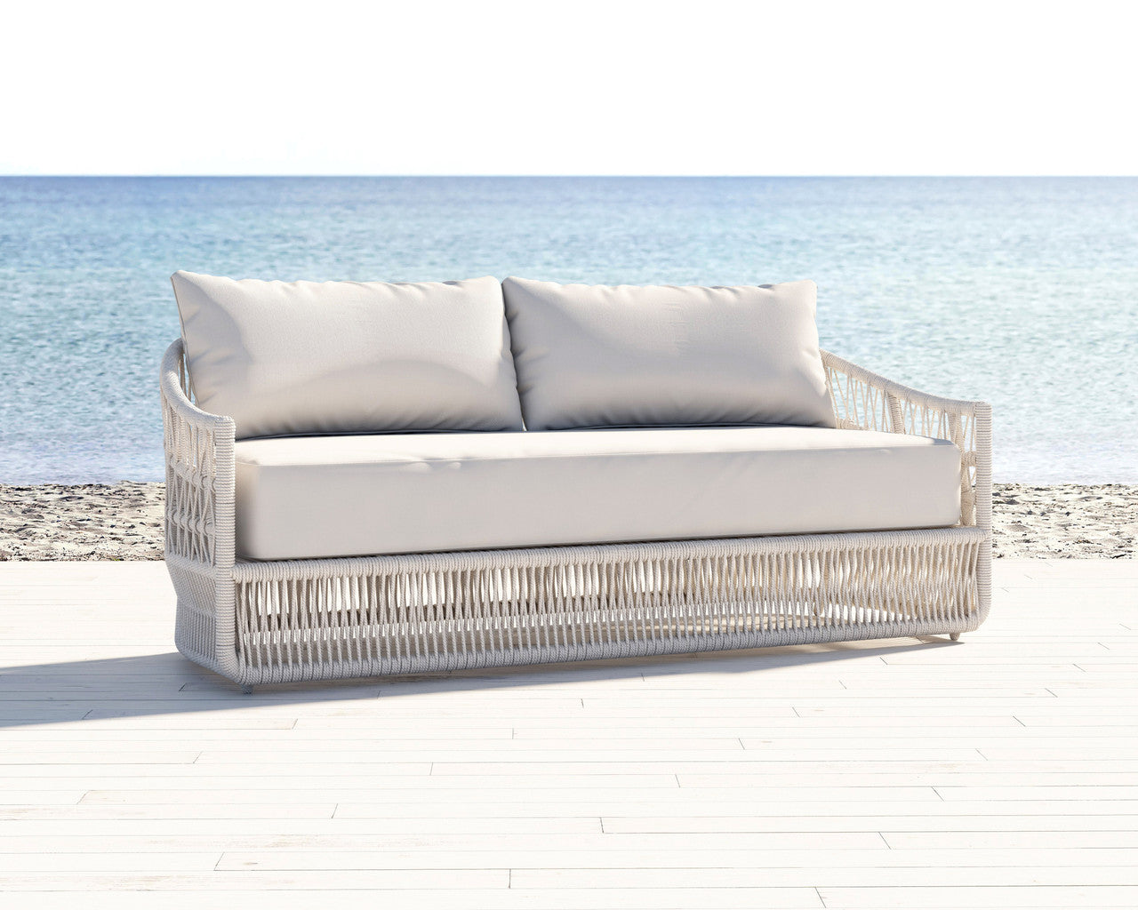 Sunset West Dana Rope Sofa with cushions