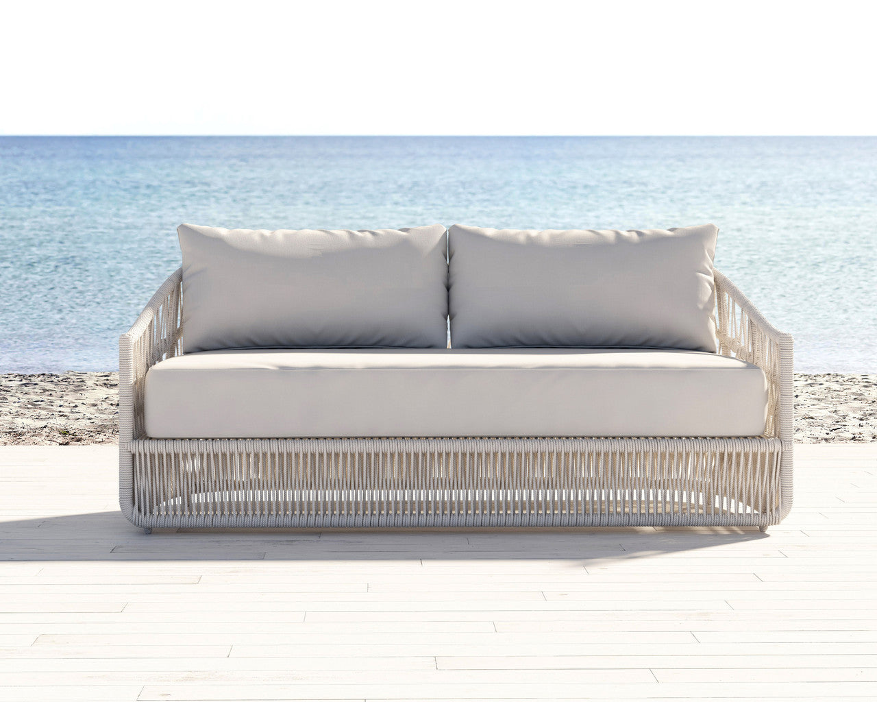Sunset West Dana Rope Sofa with cushions