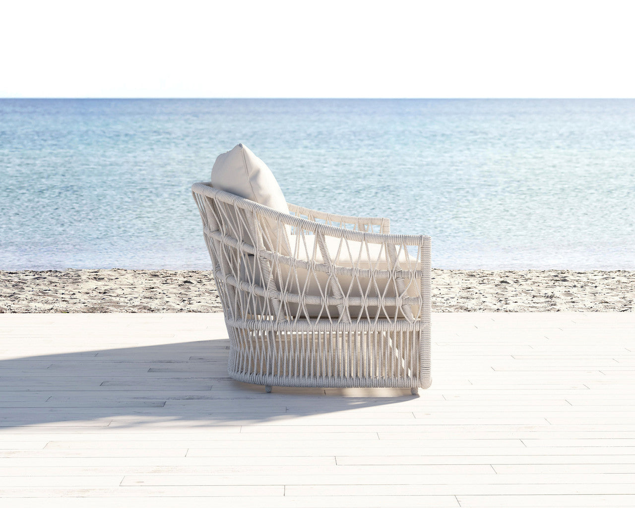 Sunset West Dana Rope Sofa with cushions (On Sale Fabric)