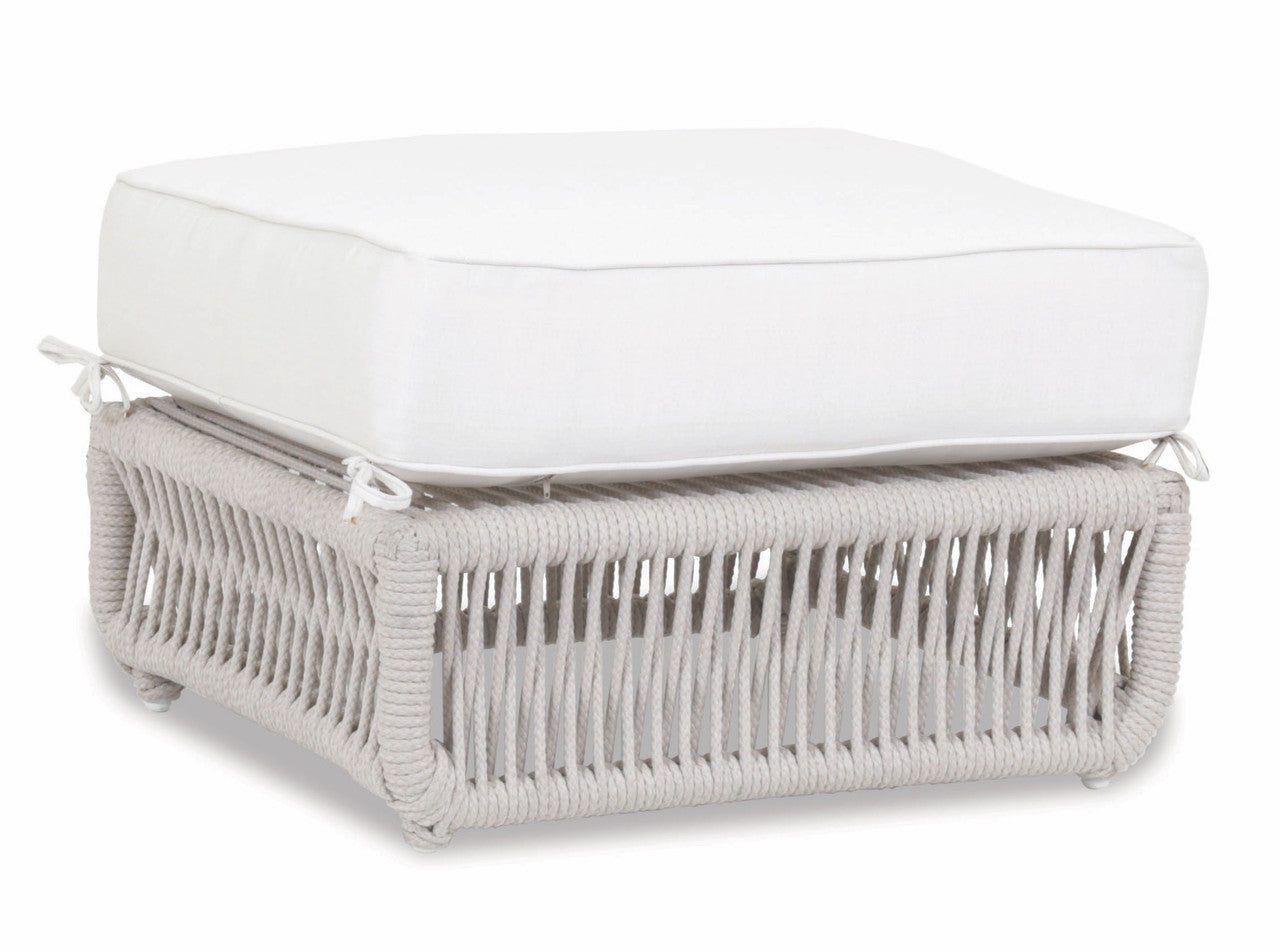 Sunset West Dana Rope Ottoman with cushions