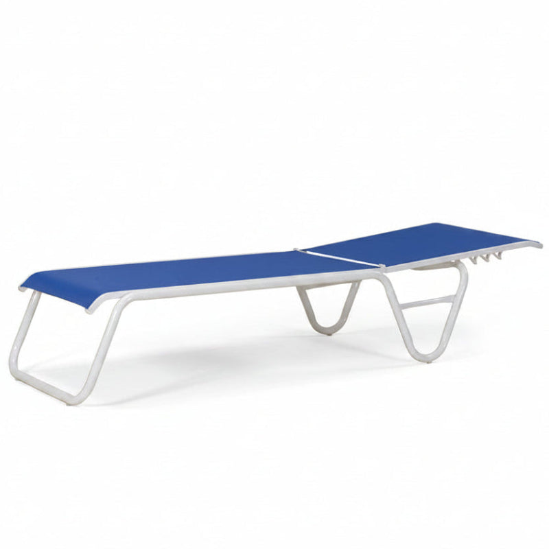 Telescope Casual Gardenella Sling Aluminum Outdoor Lay-Flat Stacking Armless Chaise