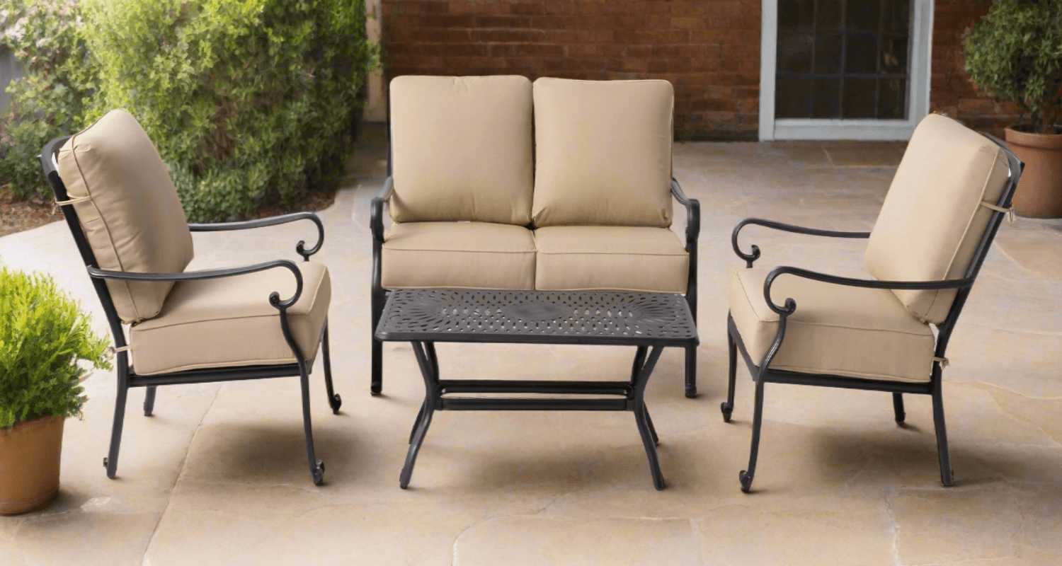 Alfresco Home Newbury Cast Aluminum Deep Seating Set