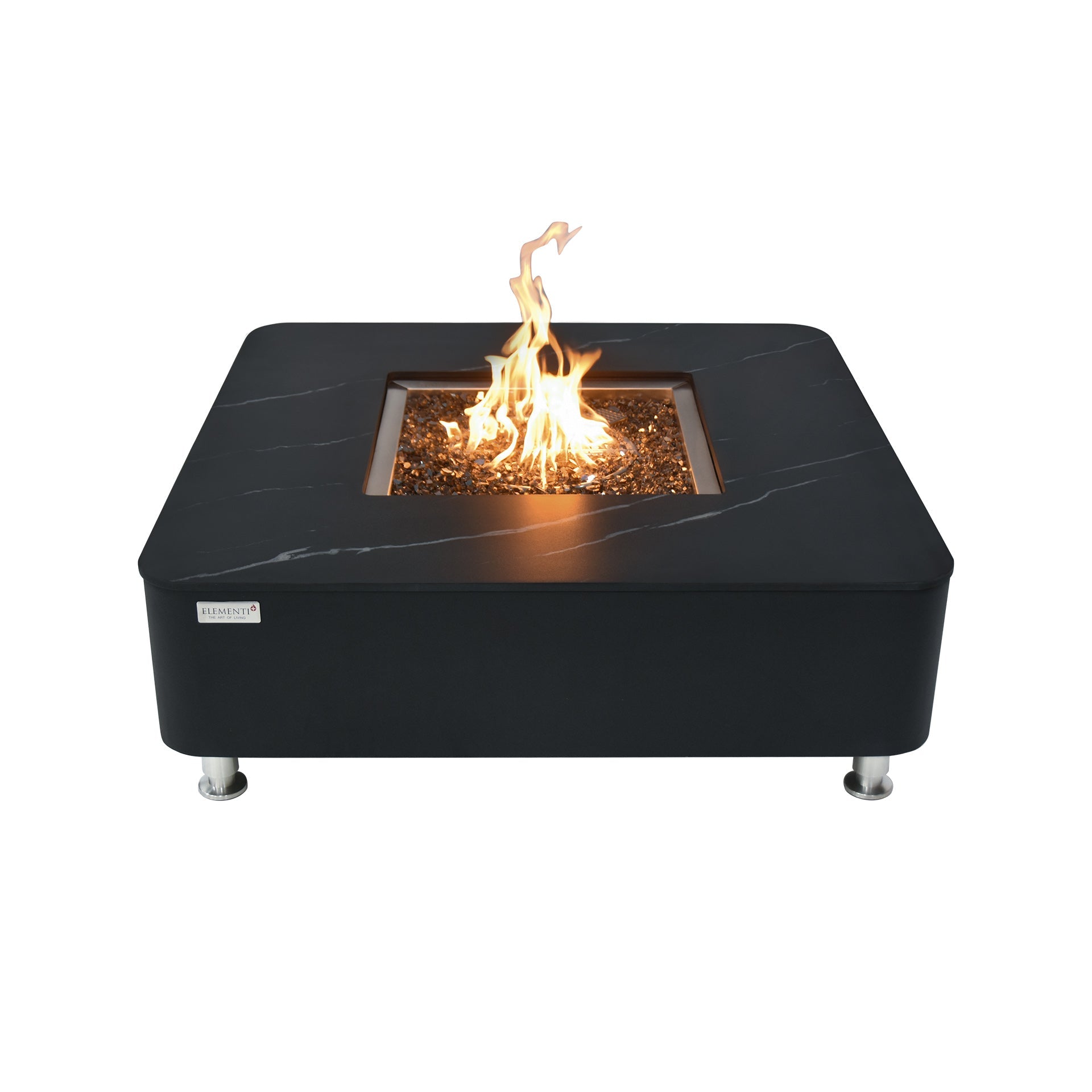 Elementi Plus Annecy Marble Porcelain Fire Table