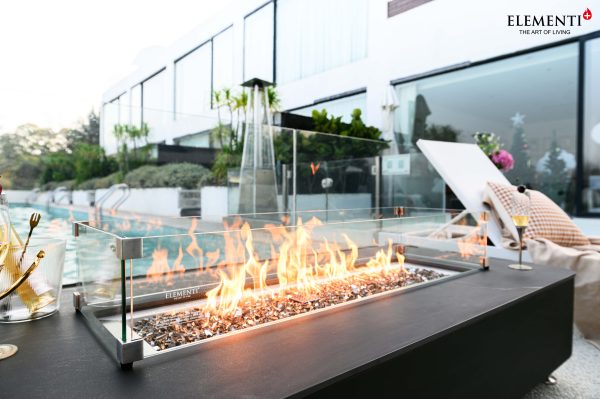 Elementi Plus Valencia Porcelain Top Fire Table