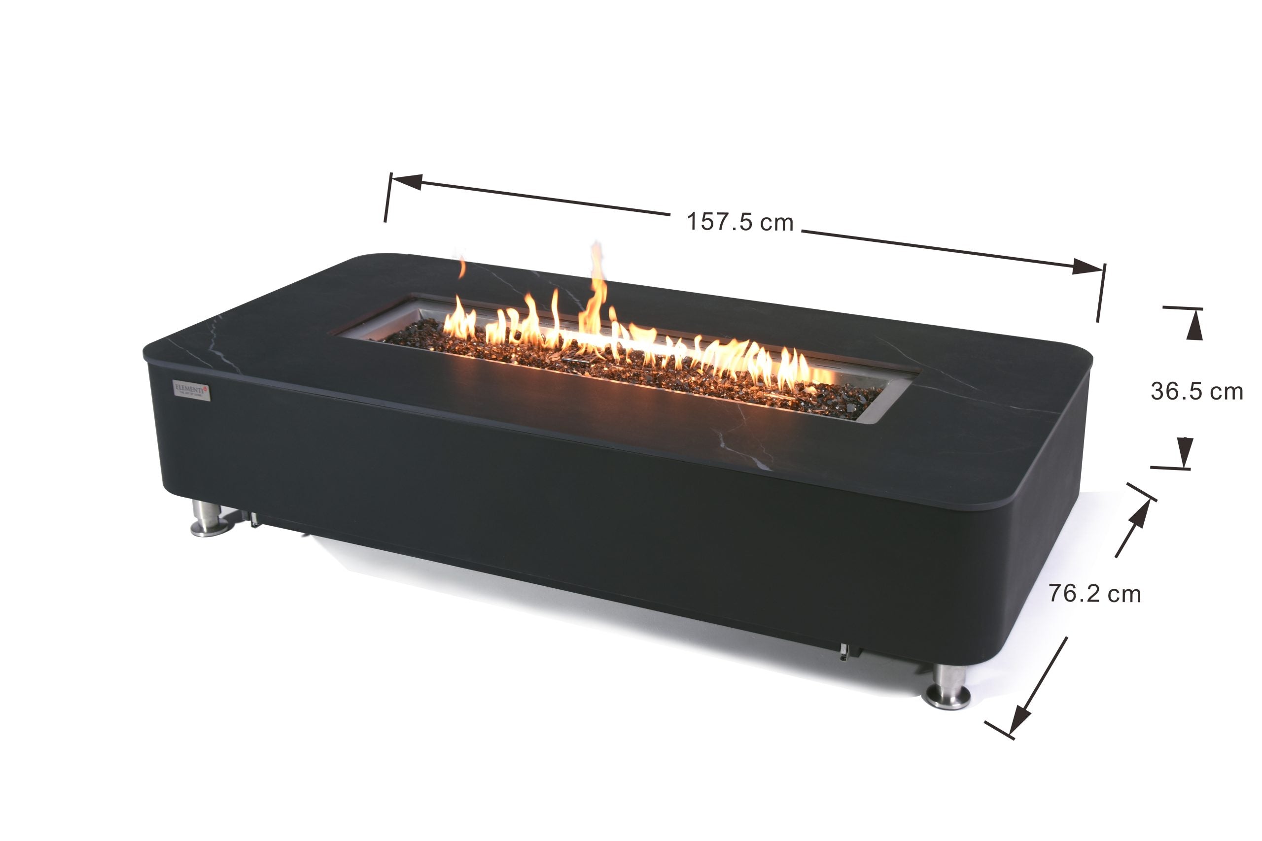 Elementi Plus Valencia Porcelain Top Fire Table