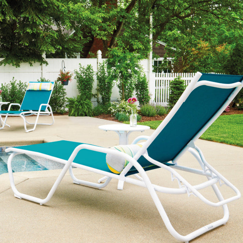Telescope Casual Gardenella Sling Aluminum Outdoor Stacking Chaise