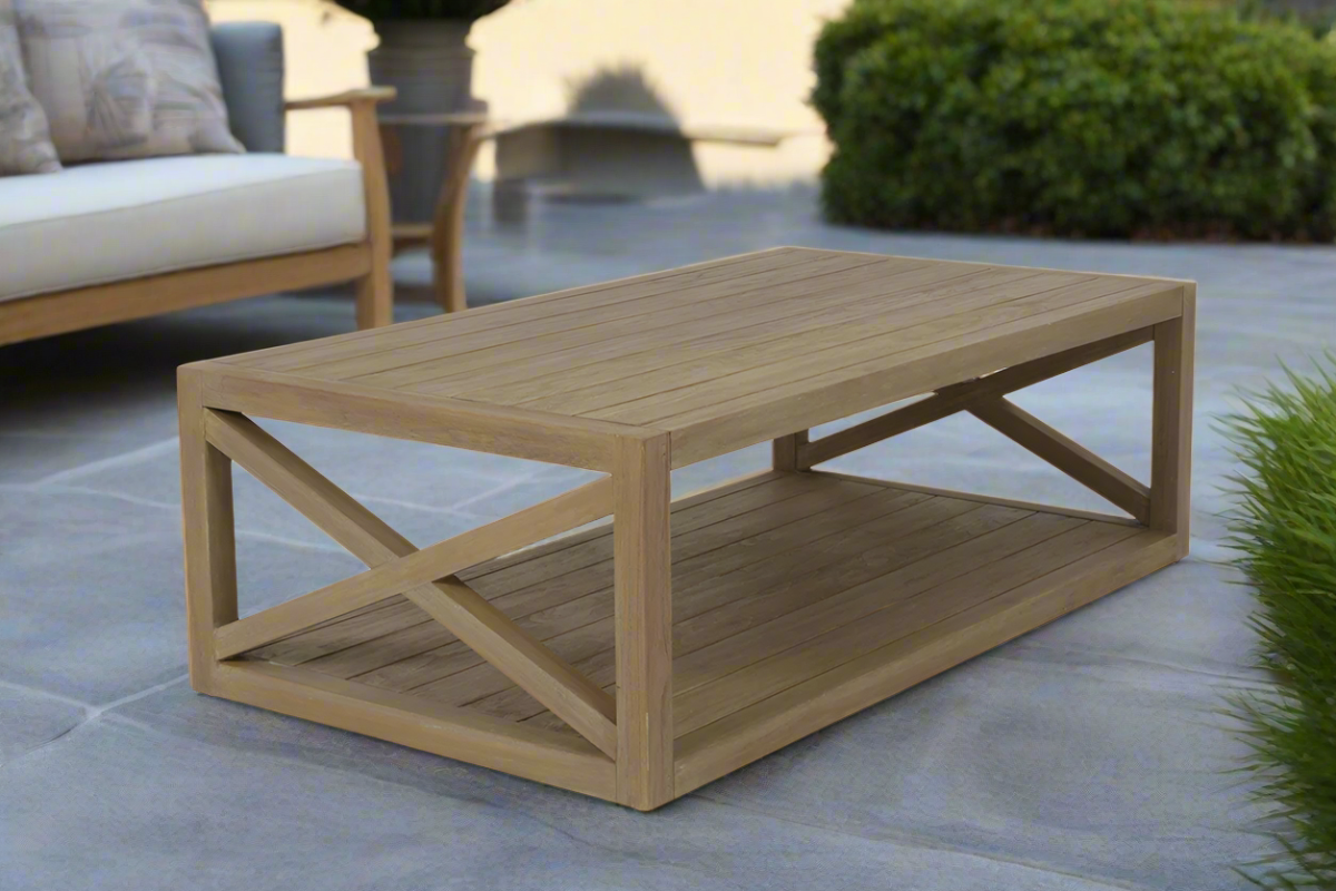 Sunset West Coastal Teak X Coffee Table