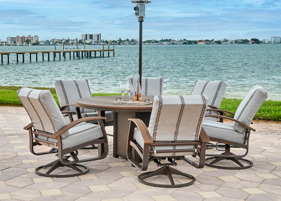 Telescope Casual Belle Isle Cushion Aluminum Outdoor Swivel Rocker
