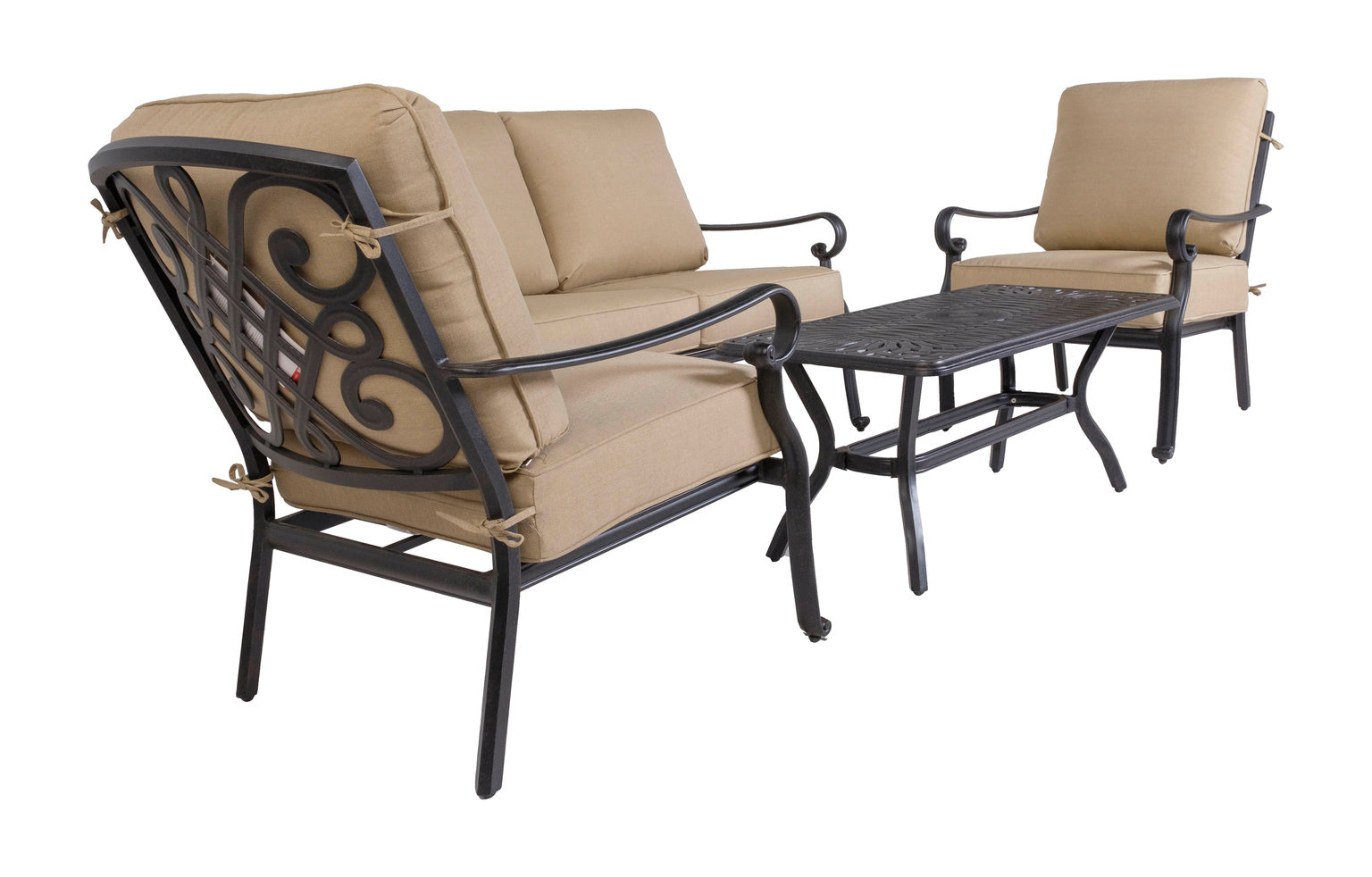 Alfresco Home Newbury Cast Aluminum Deep Seating Set