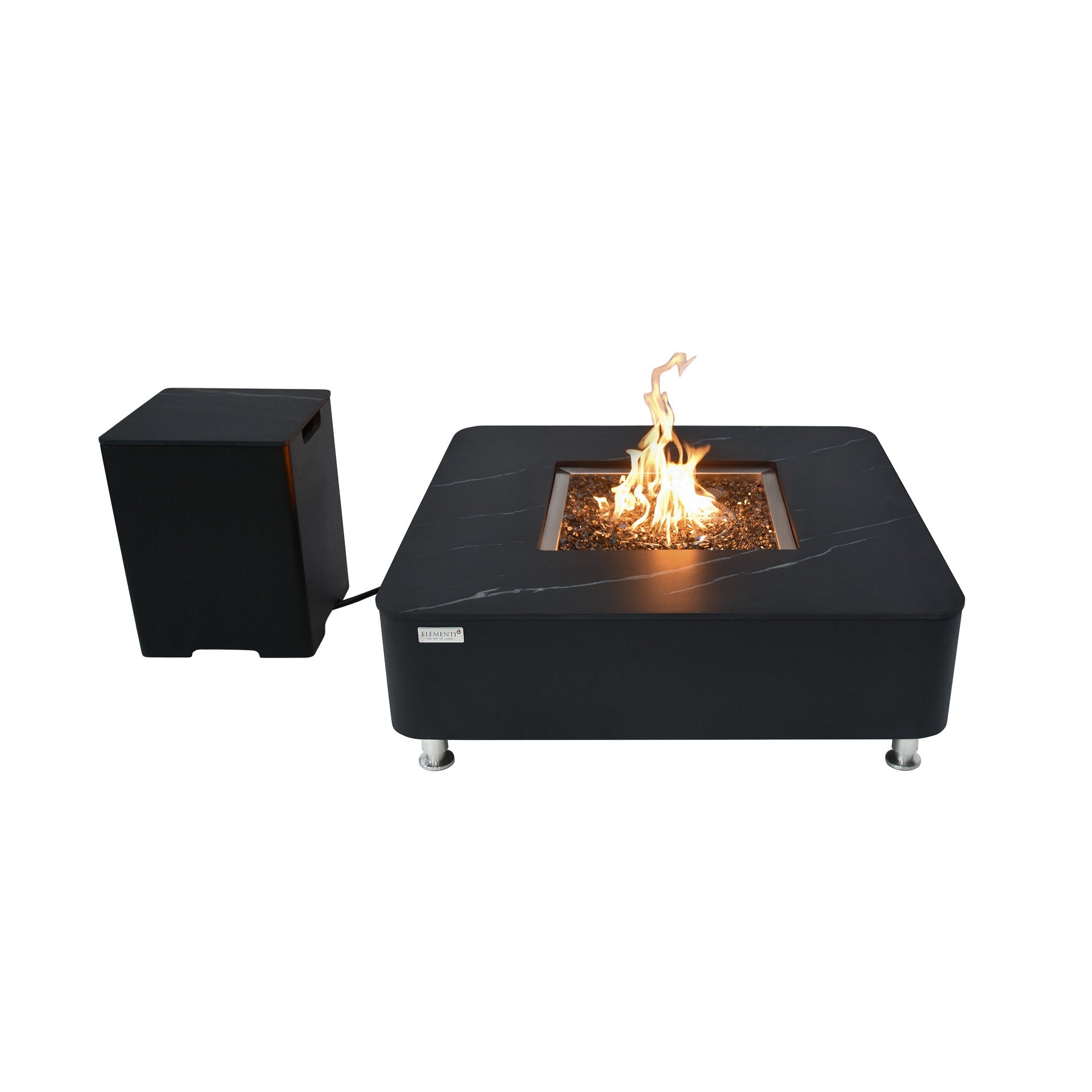 Elementi Plus Annecy Marble Porcelain Fire Table