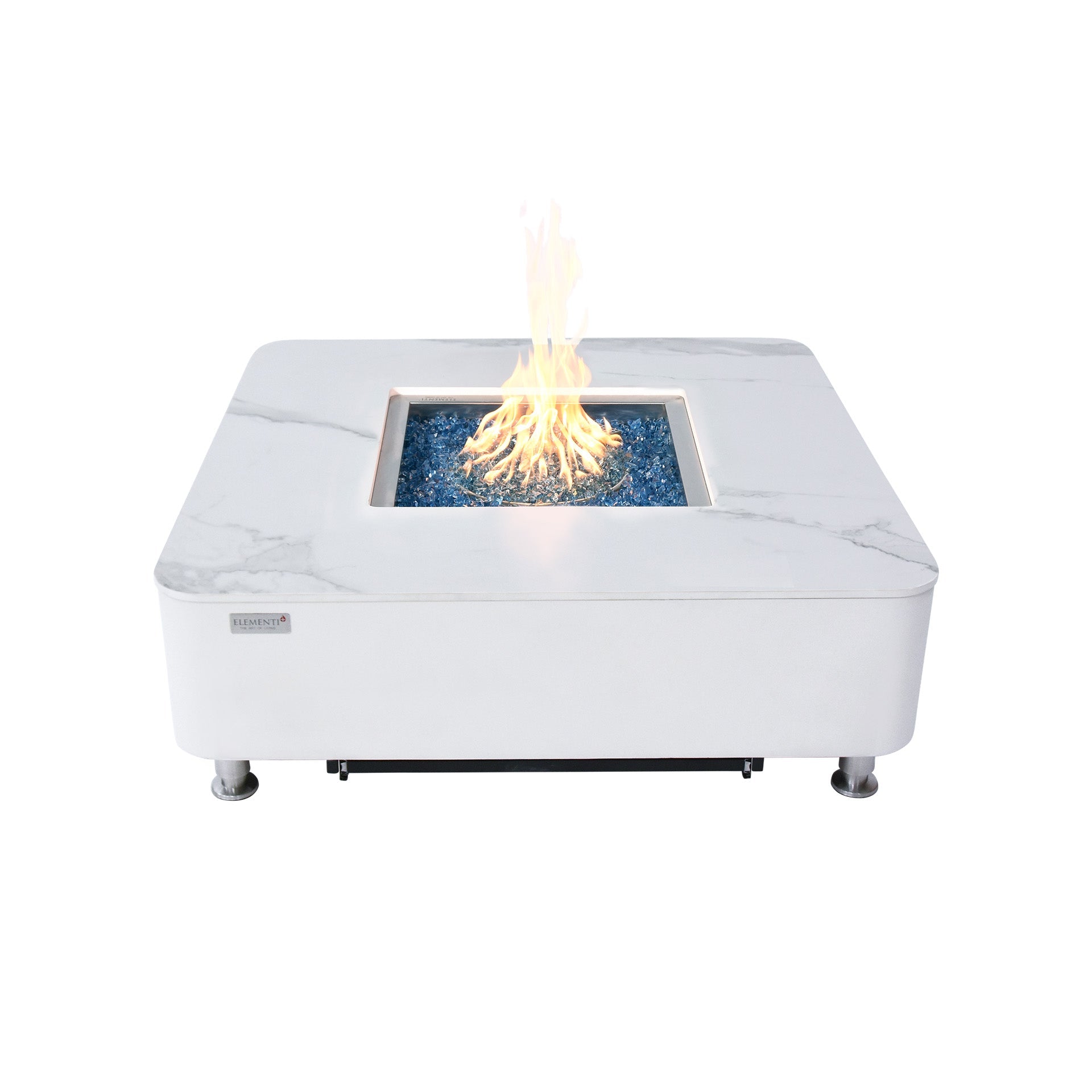 Elementi Plus Annecy Marble Porcelain Fire Table