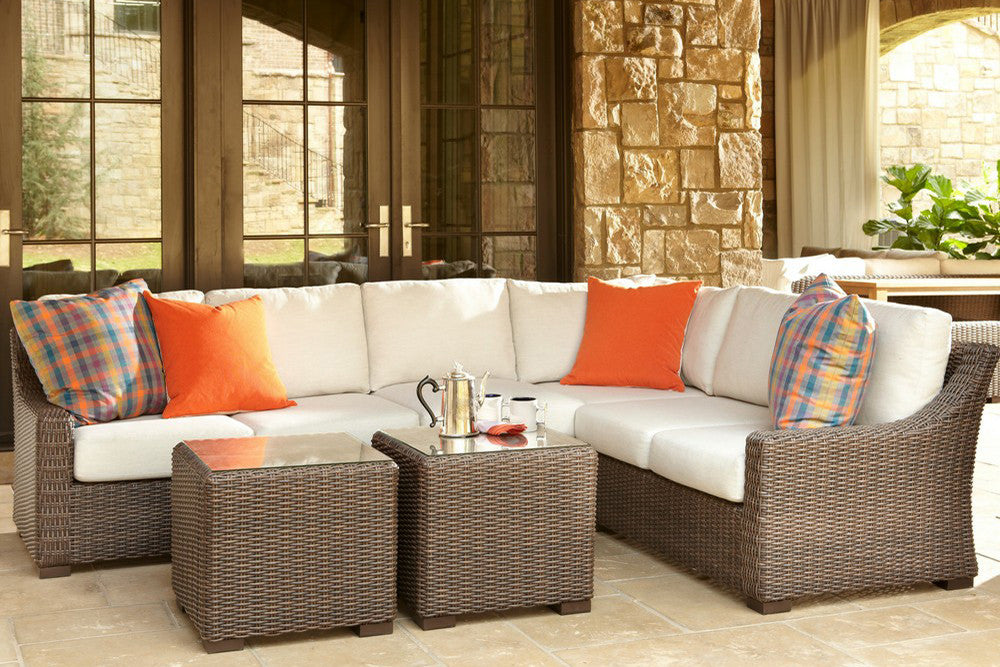 Lloyd Flanders Mesa 6 Piece Woven Vinyl Sectional  Set