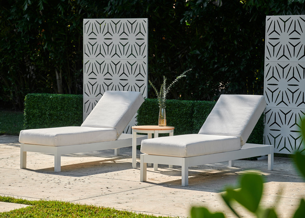 Telescope Casual Leeward MGP Cushion Outdoor Three Position Armless Lay-Flat Chaise