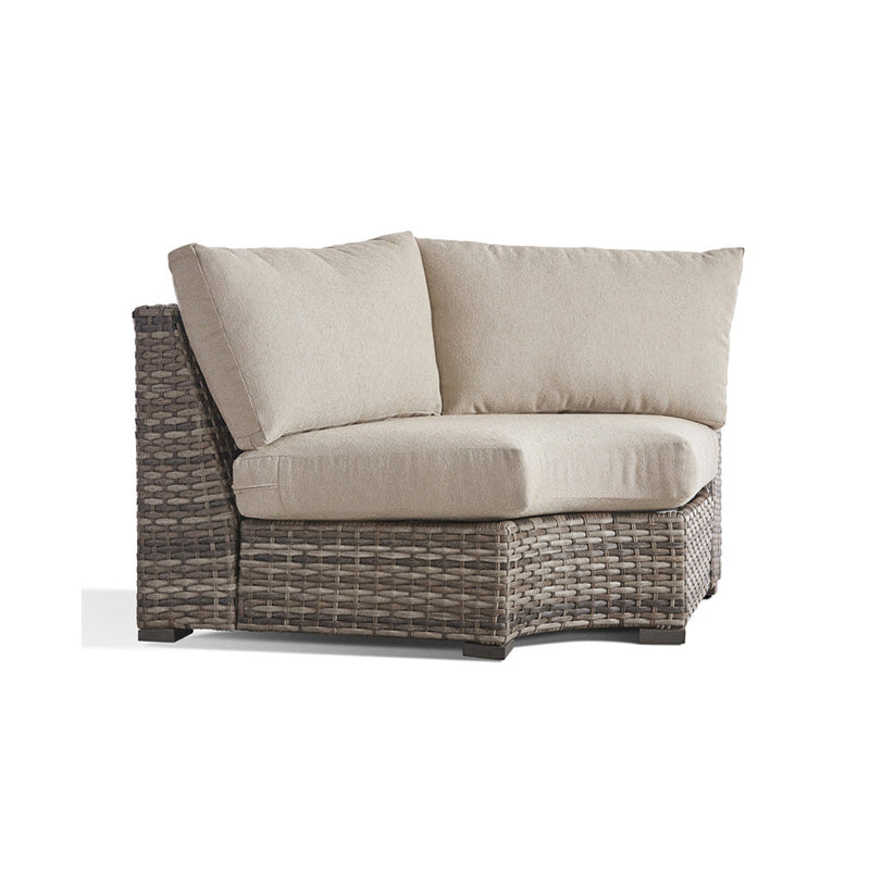 South Sea Rattan New Java Resin Wicker Outdoor Wedge Corner Chair