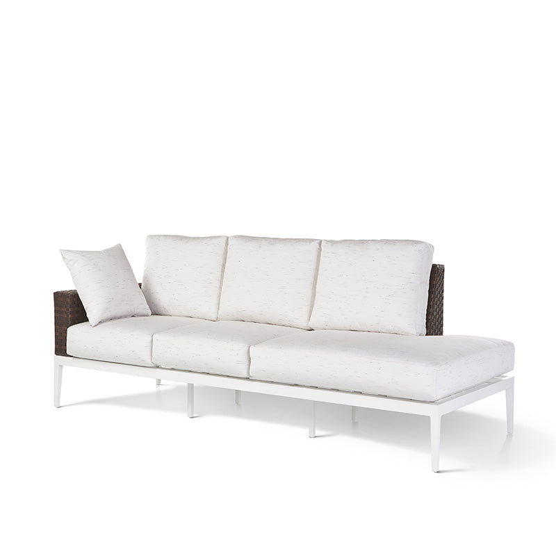 South Sea Rattan Stevie Wicker Right-Side Facing Sofa Chaise