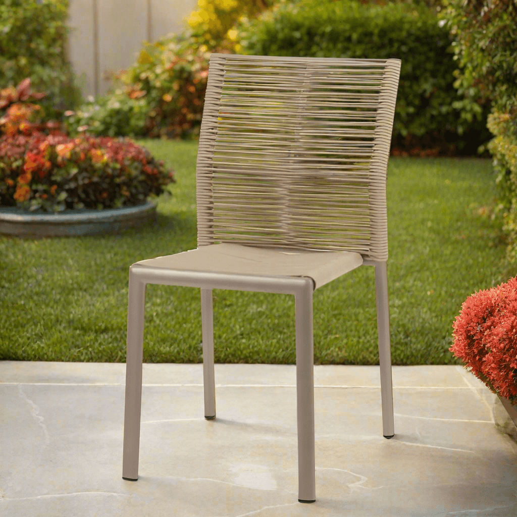 Source Furniture Avalon Aluminum Rope Dining Side Chair