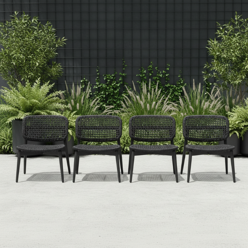Lloyd Flanders Albany All-Aluminum Frame Lounge Chair (Set of 4)