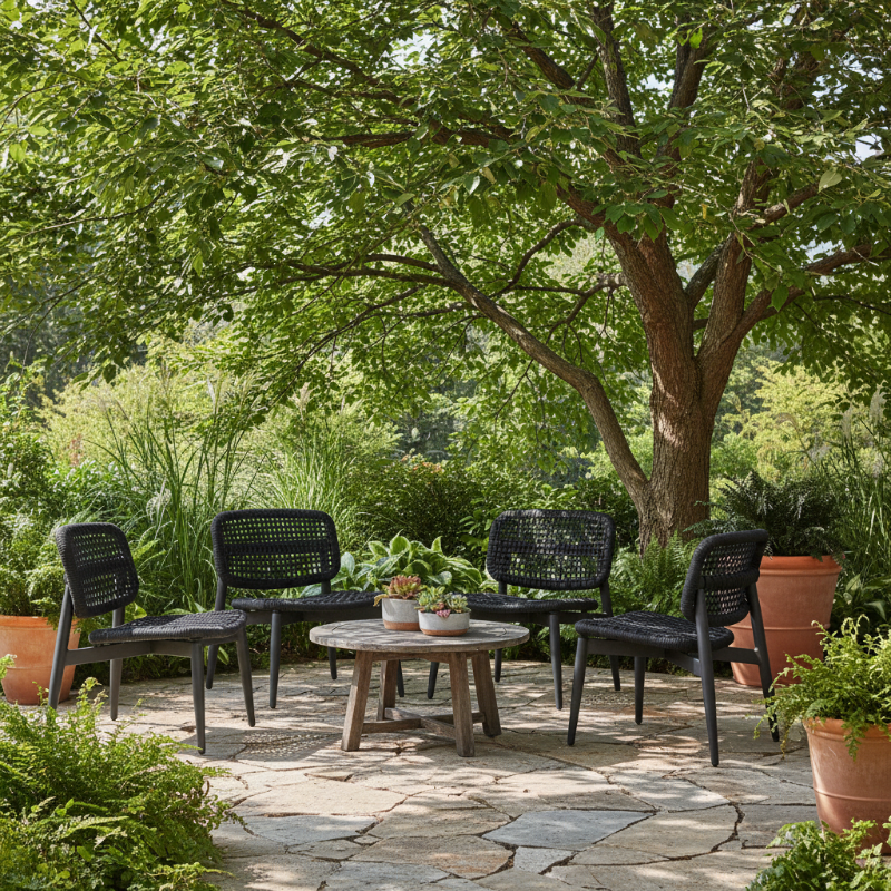 Lloyd Flanders Albany All-Aluminum Frame Lounge Chair (Set of 4)