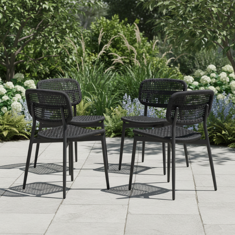 Lloyd Flanders Albany  All-Aluminum Frame Armless Dining Chair (Set of 4)