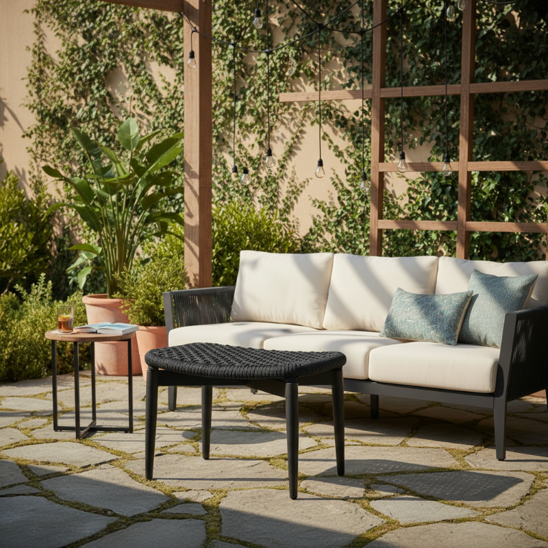Lloyd Flanders Albany All-Aluminum Frame Ottoman