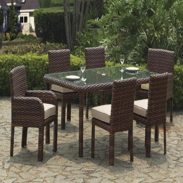 South Sea Rattan Saint Tropez Outdoor Wicker Rectangular Dining Set