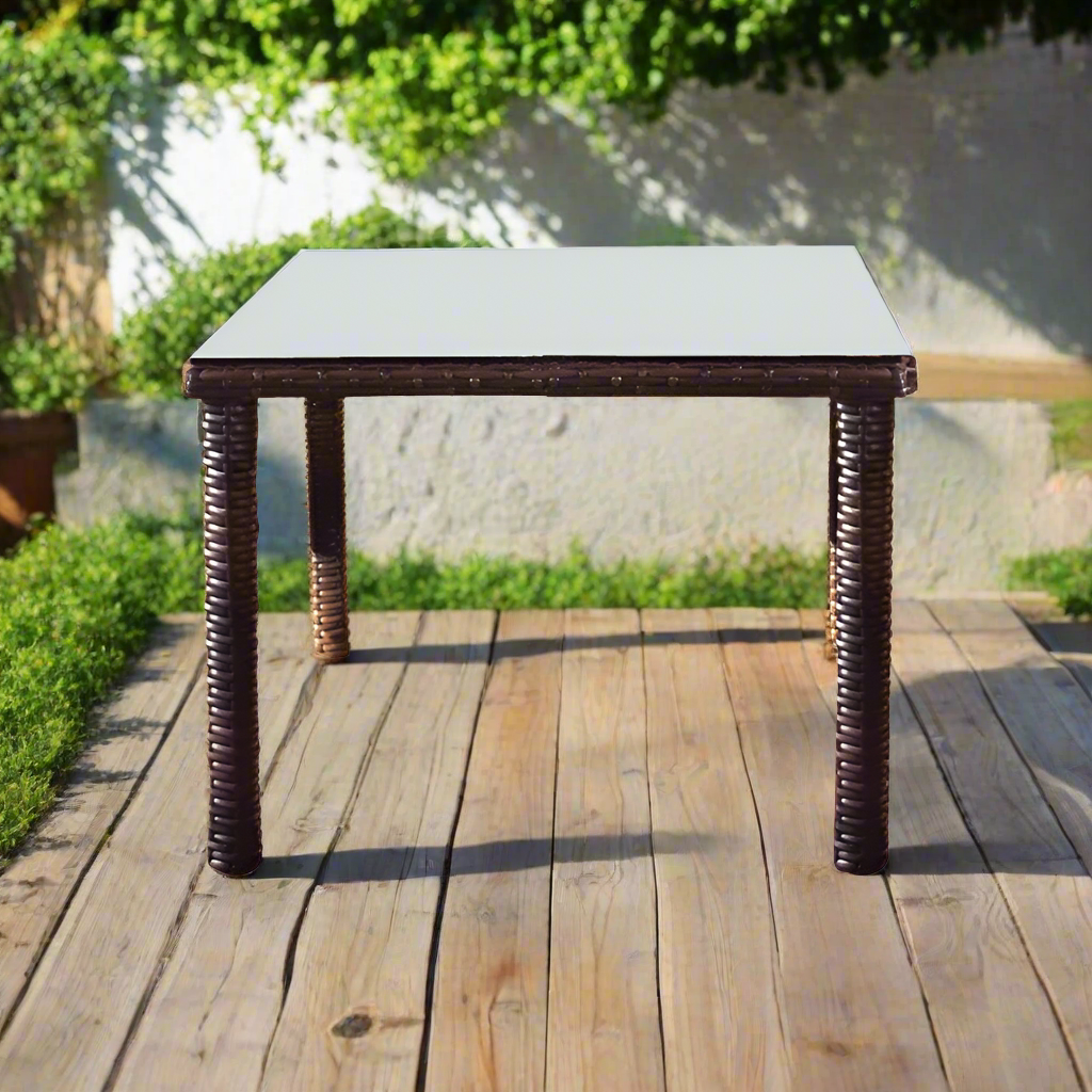 South Sea Rattan Saint Tropez Outdoor Wicker Square Dining Table